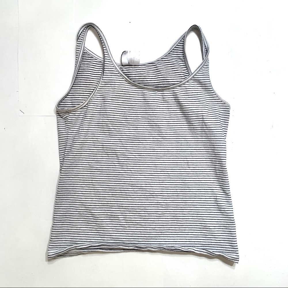 Black and White Striped Crop top